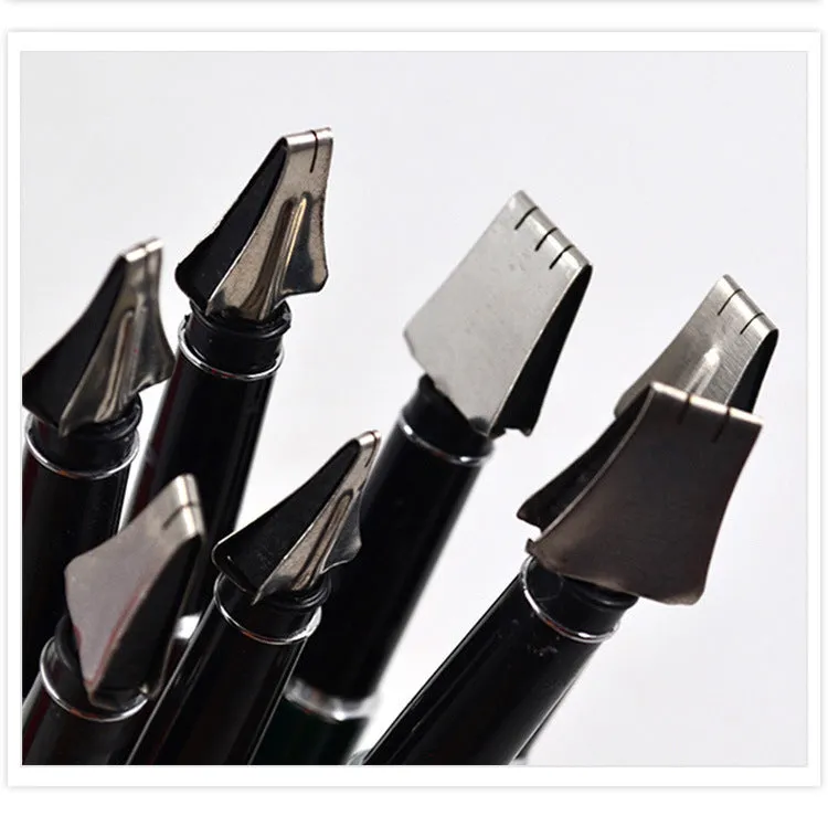 Right Point 7-piece calligraphy parallel pen set with stainless steel nibs and black ink, tip widths 2MM to 11MM
