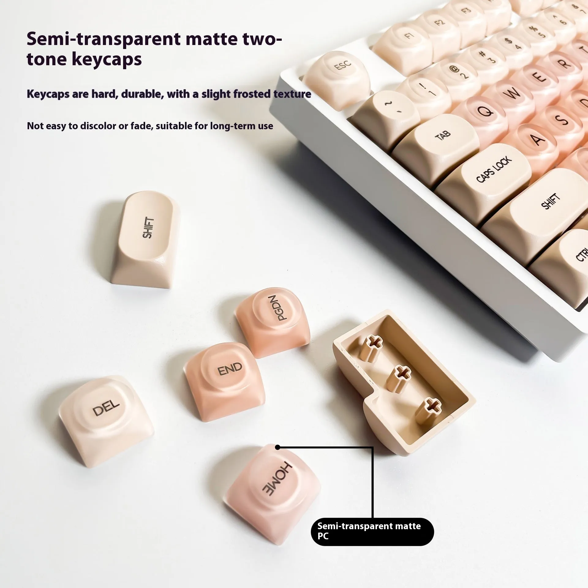 Boxed set of four colourways OEM height UV printed plastic small full set mechanical keyboard keycaps