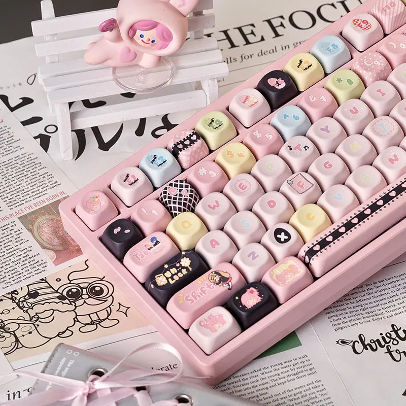Shugo Chara MOA five-sided sublimation custom PBT key cap for mechanical keyboards in blister packaging