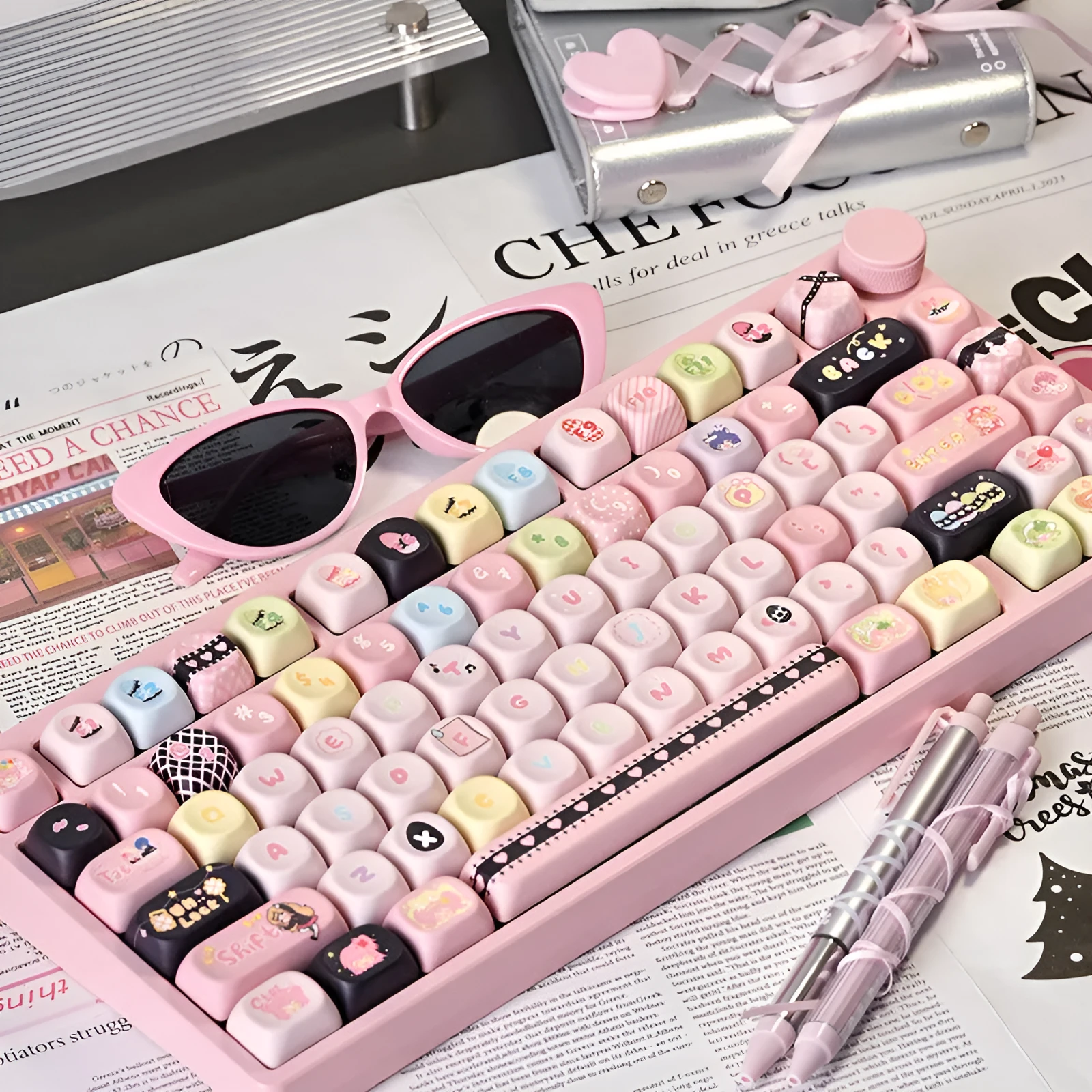 Shugo Chara MOA five-sided sublimation custom PBT key cap for mechanical keyboards in blister packaging