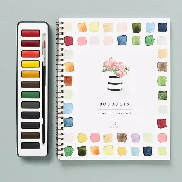 Portable watercolour exercise book with birds theme, 23x16.5cm paper pad for beginners