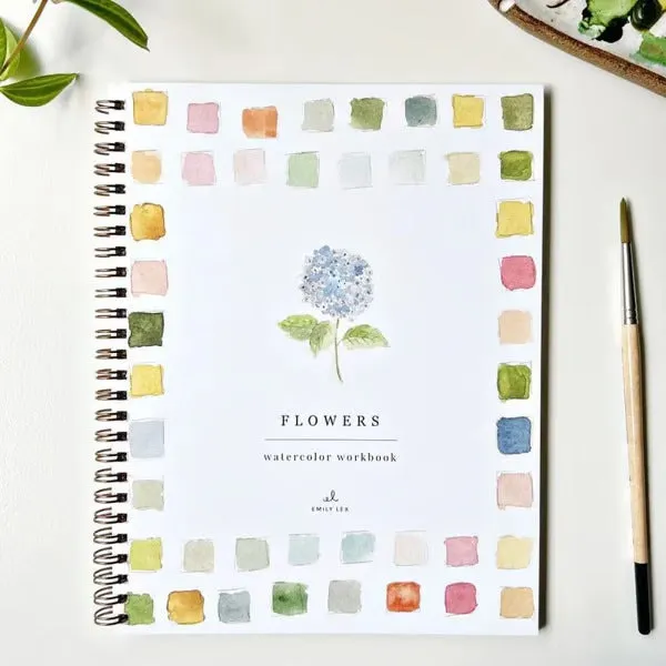 Portable watercolour exercise book with birds theme, 23x16.5cm paper pad for beginners