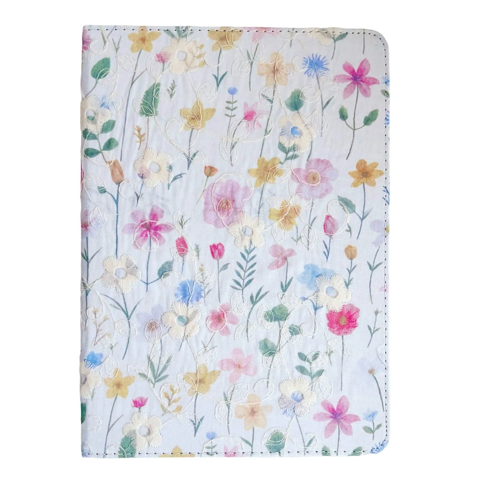 Imitation leather flip tablet case with pen slot and embossed texture, sky blue colour, for iPad Air 6