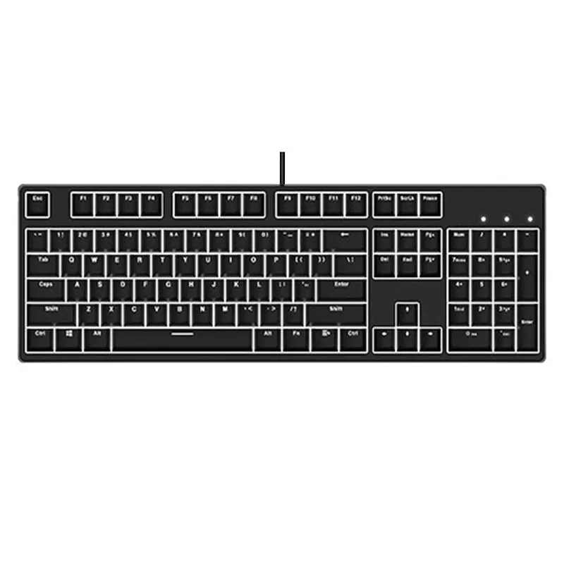 Hot-swap wired mechanical keyboard in white with grey keys, ABS and metal build, 1.6m cable