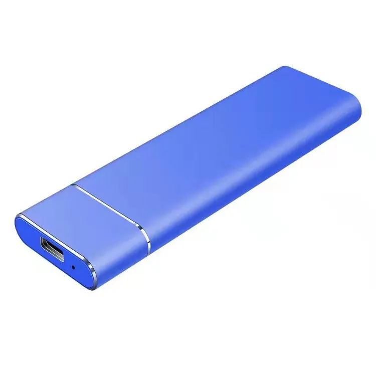 High-speed SSD mobile hard disk with 6TB capacity in metal shell, available in black, blue, orange, red, silver