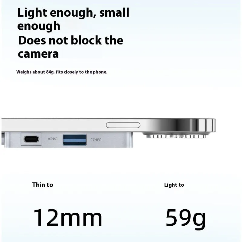 M2 magnetic hard disk box aluminium alloy enclosure with USB cable and screwdriver