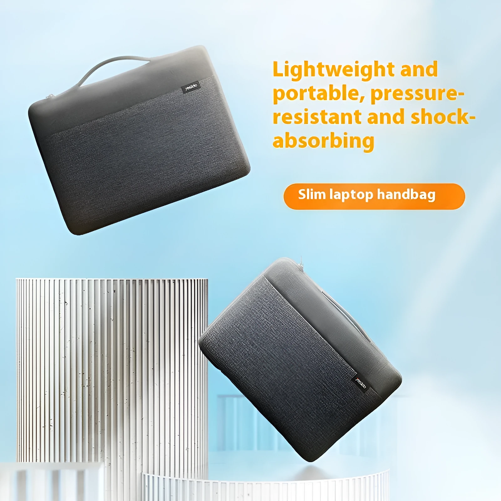 Solid colour polyester notebook computer bag liner with plush finish for 14 or 16 inch devices