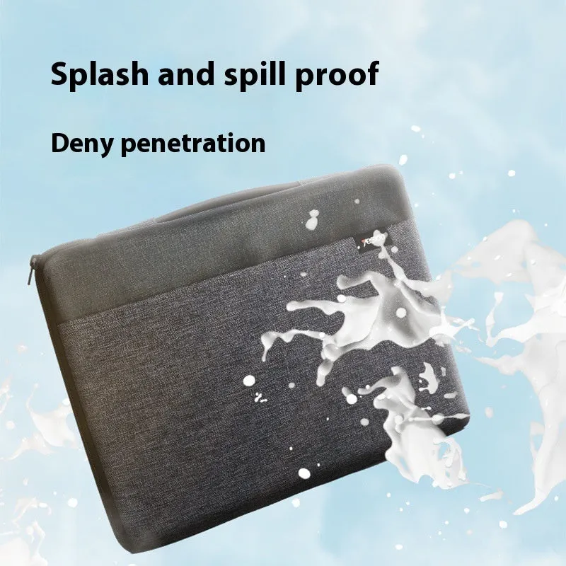Solid colour polyester notebook computer bag liner with plush finish for 14 or 16 inch devices