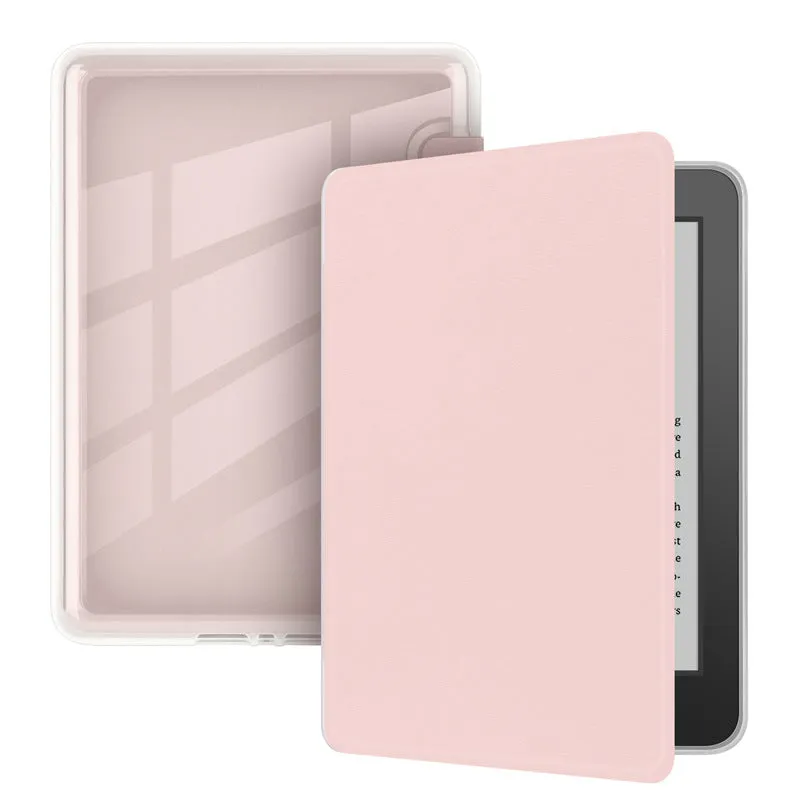 Magnetic acrylic leather flip cover for Kindle Paperwhite, Dark Night Green colour, front view