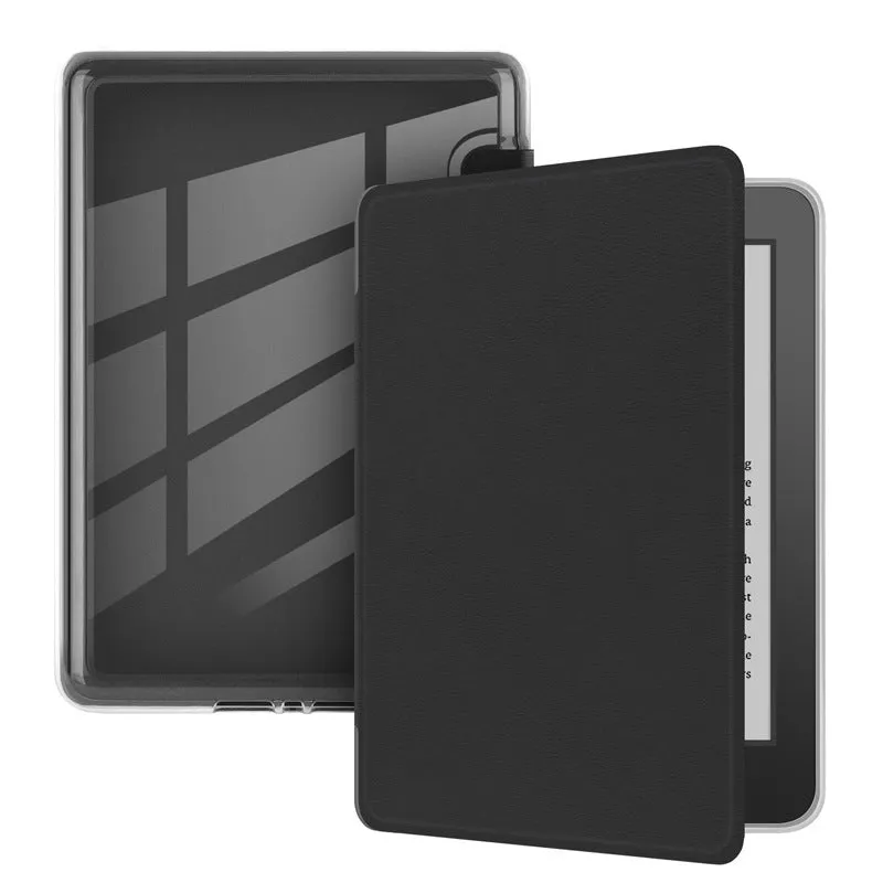 Magnetic acrylic leather flip cover for Kindle Paperwhite, Dark Night Green colour, front view