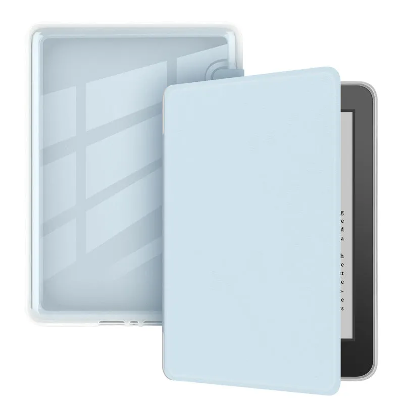 Magnetic acrylic leather flip cover for Kindle Paperwhite, Dark Night Green colour, front view