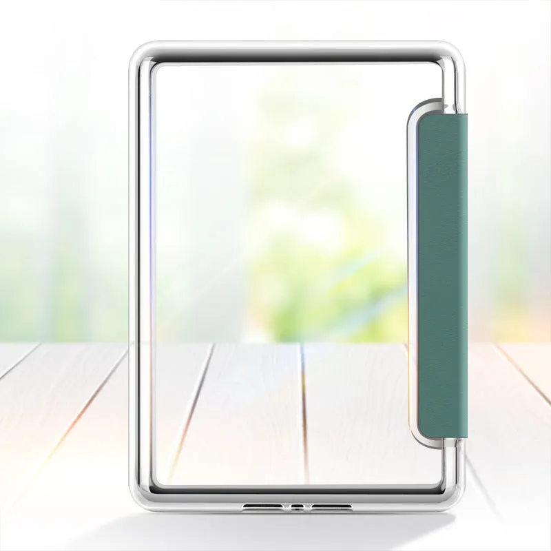 Magnetic acrylic leather flip cover for Kindle Paperwhite, Dark Night Green colour, front view