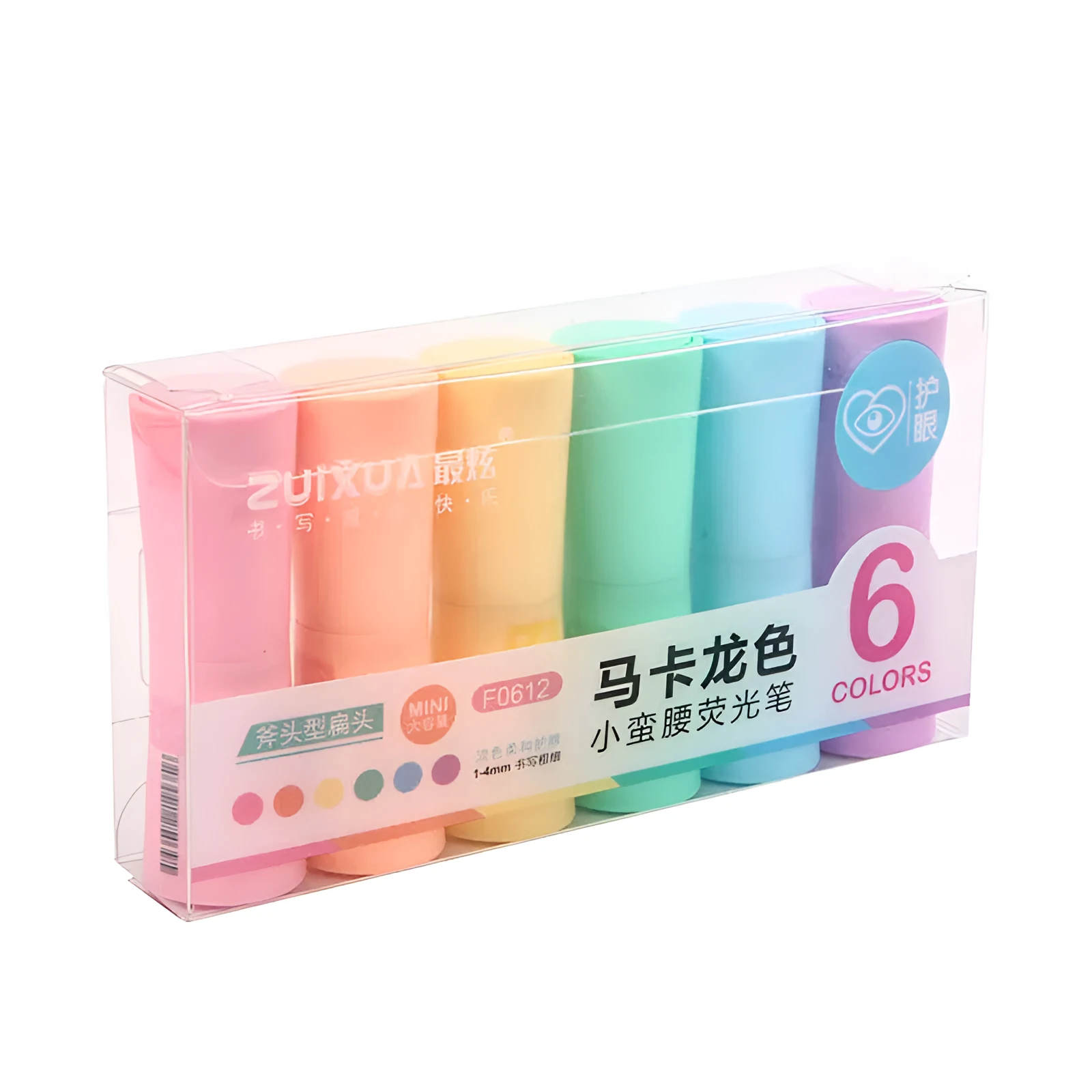 Macaron colour marker painting pen set, 6 colours, plastic shell, bagged packaging