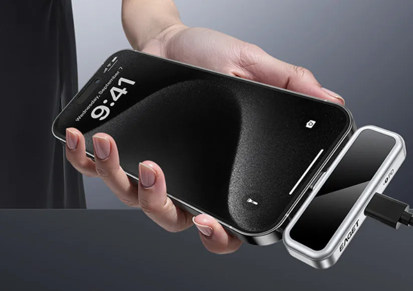 128GB Type-C USB flash drive in silver for mobile phone and computer data transfer