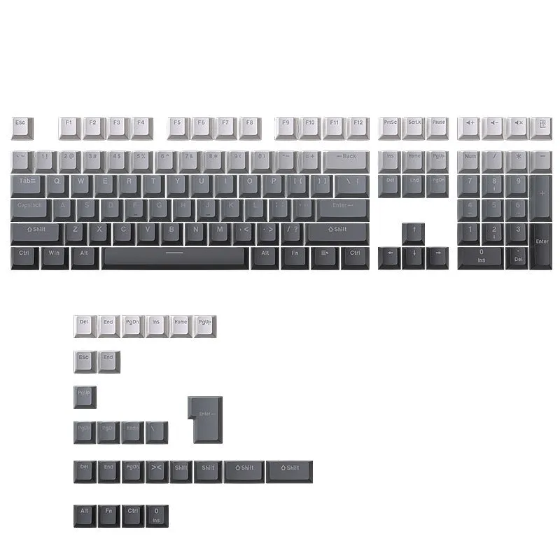 PBT double injection key cap set in Polar Day Gradient colour, 290x160x30mm, for mechanical keyboard customisation