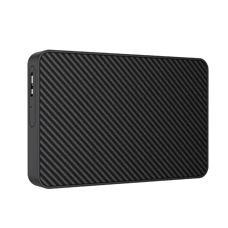 16TB black portable hard disk with ABS engineering plastic shell, dimensions 121 by 76.4 by 14mm