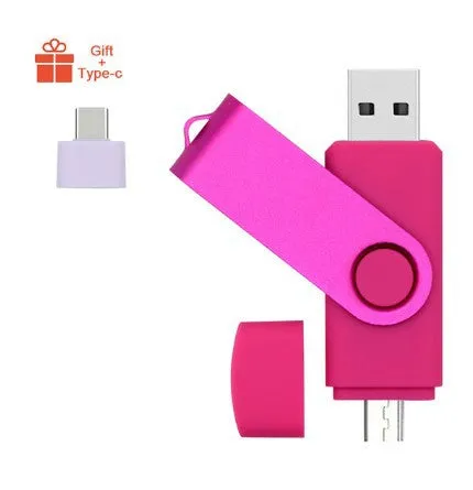 Android 2-in-1 mobile phone U-disk USB flash drive with plastic shell in multiple colours