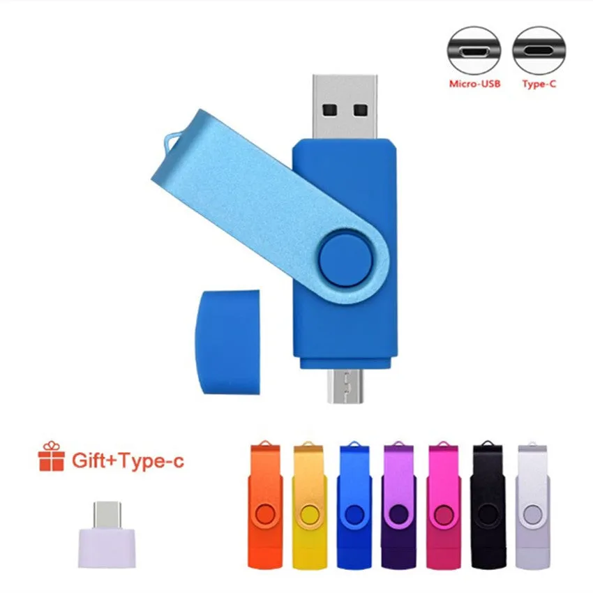 Android 2-in-1 mobile phone U-disk USB flash drive with plastic shell in multiple colours