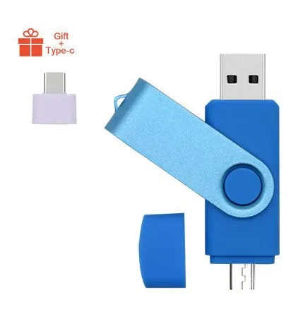 Android 2-in-1 mobile phone U-disk USB flash drive with plastic shell in multiple colours