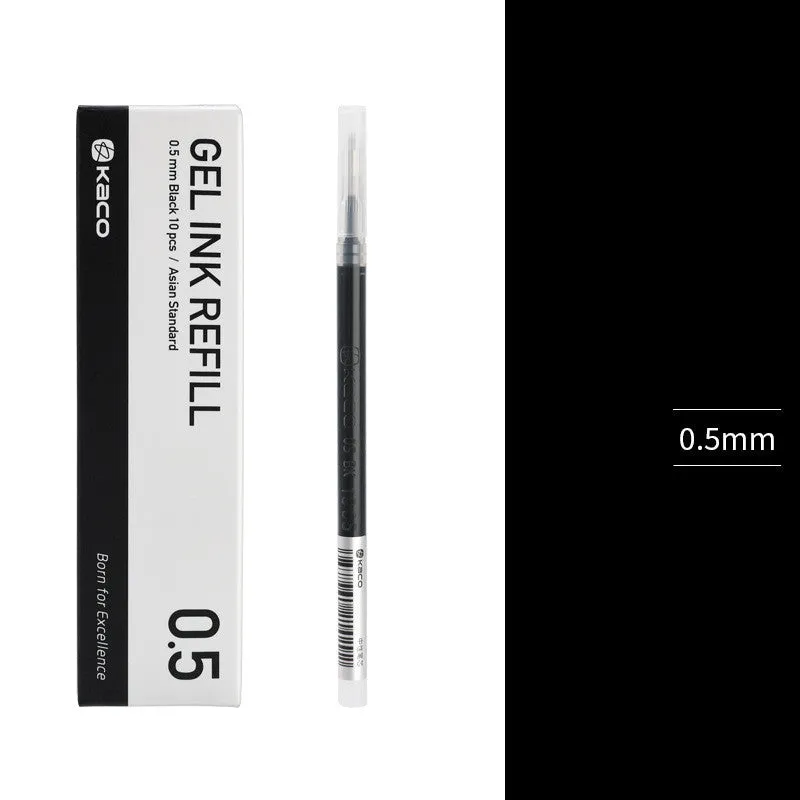 Set of five colour gel pens with 0.5mm fine tips in retro colour barrels for note taking