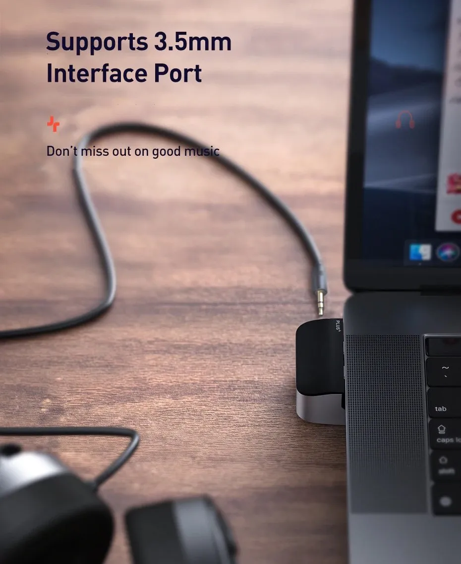 Mecha Era bracket type multifunctional HUB hub in space grey aluminium alloy with multiple USB and HDMI ports