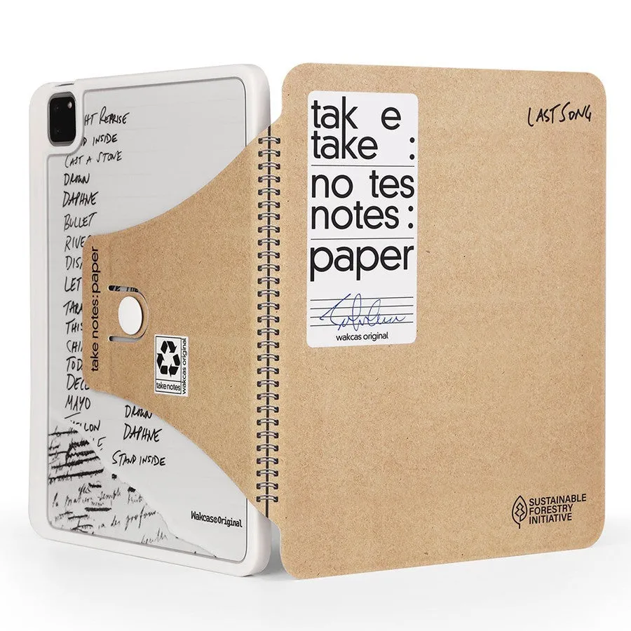 TPU kraft paper pattern tablet case for iPad showing fall protection back panel