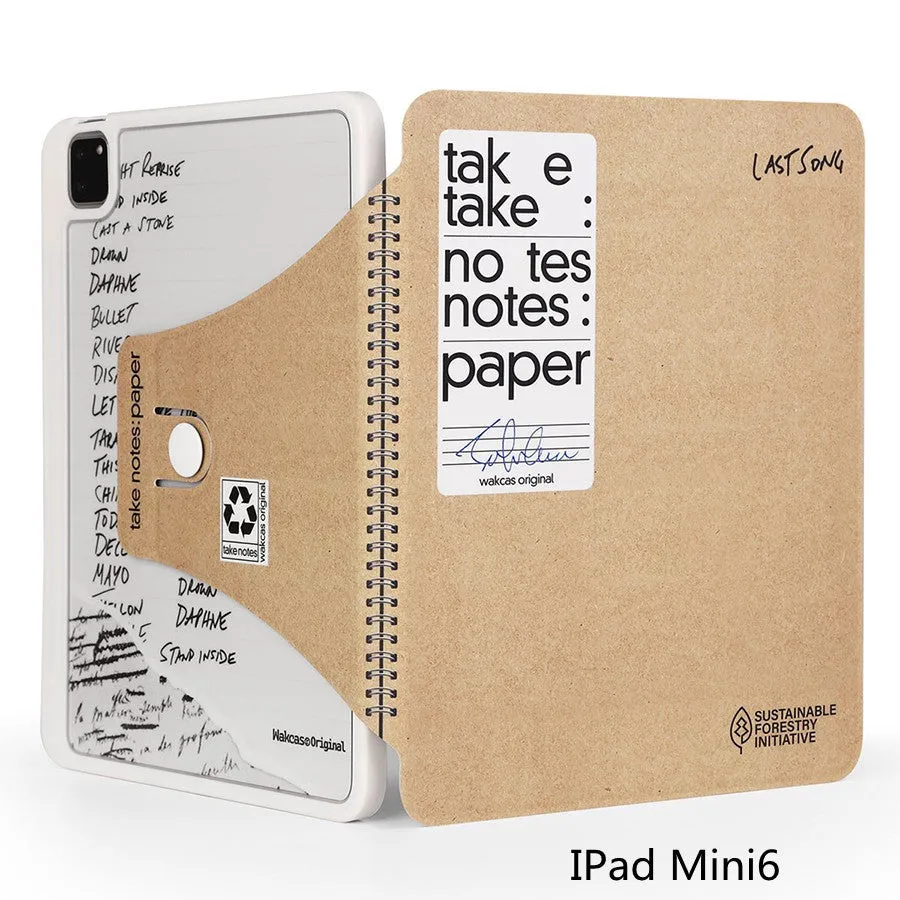TPU kraft paper pattern tablet case for iPad showing fall protection back panel