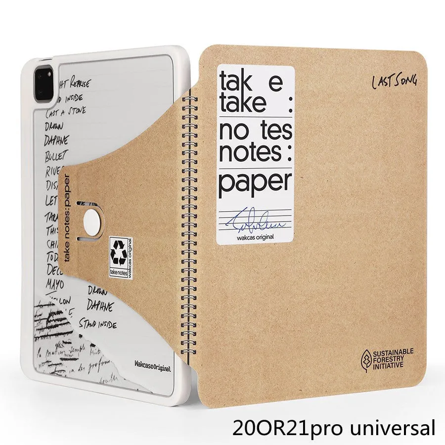TPU kraft paper pattern tablet case for iPad showing fall protection back panel