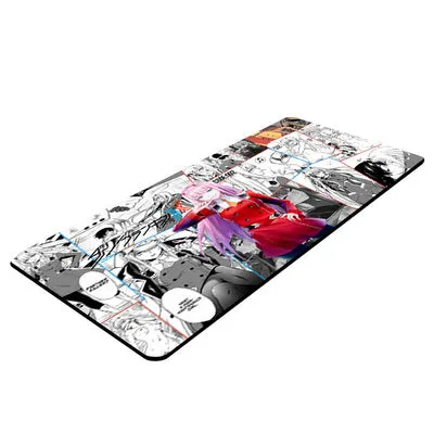 Cloth keyboard mat with Darling anime design in pink, multiple size options from 25x29cm to 40x90cm