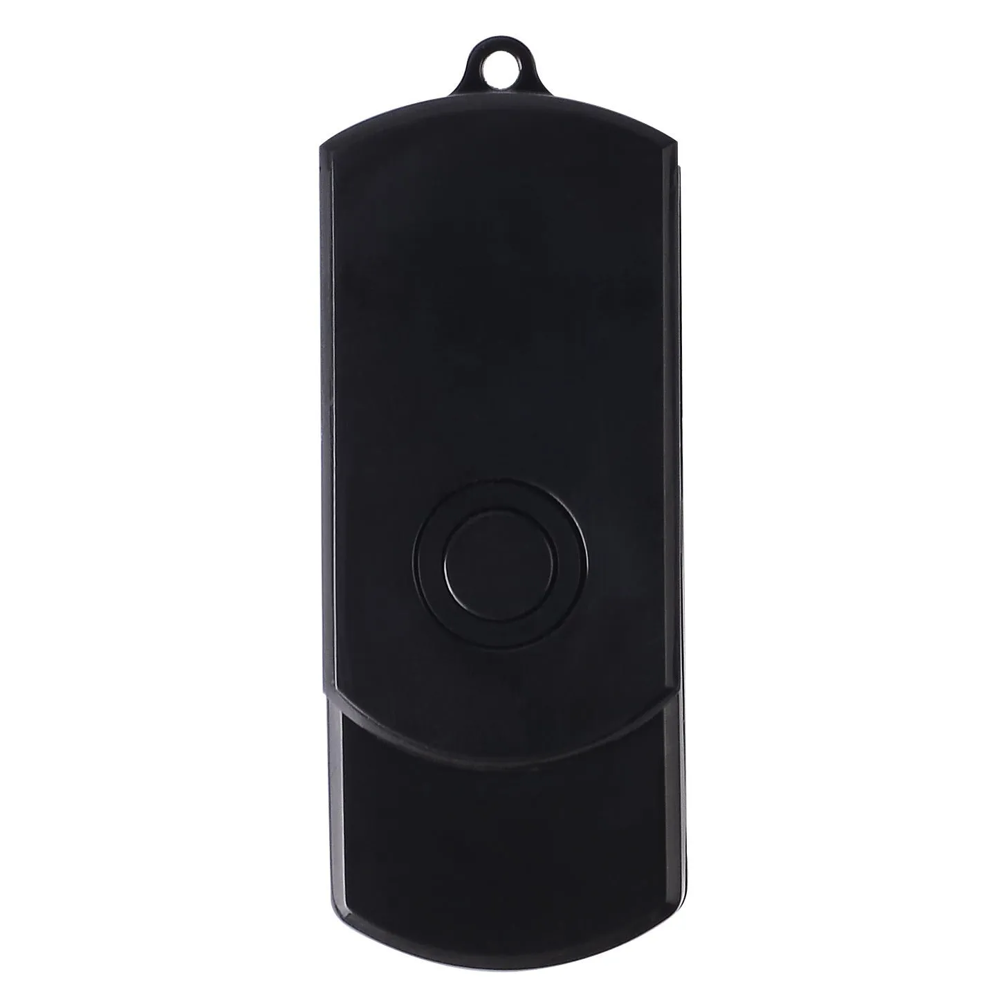 U03 Recording Rotary Card U Disk in black colour with plastic shell, showing rotary button and USB connector