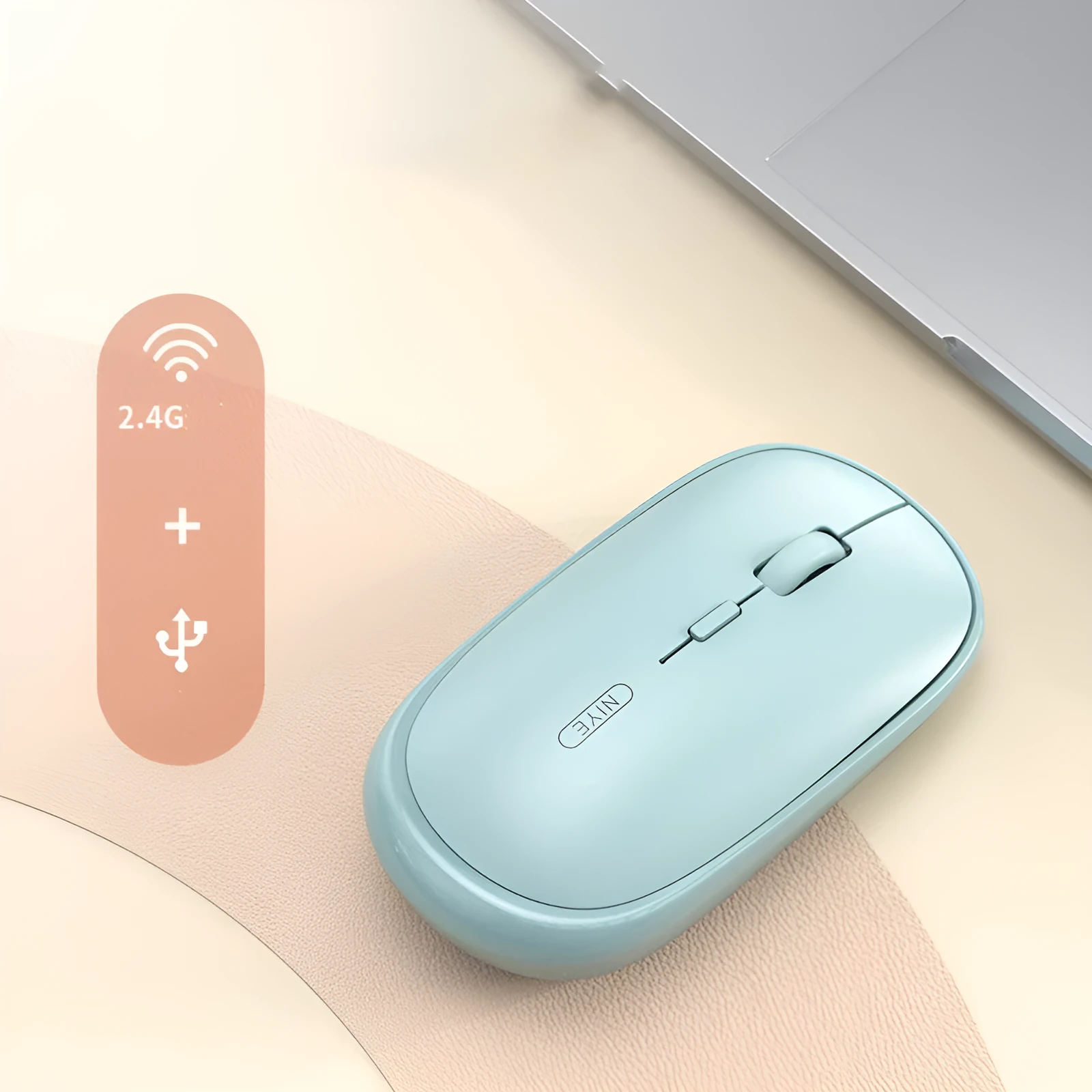 M900 rechargeable wireless mouse in black with USB receiver, 2.4GHz 1000dpi for laptop