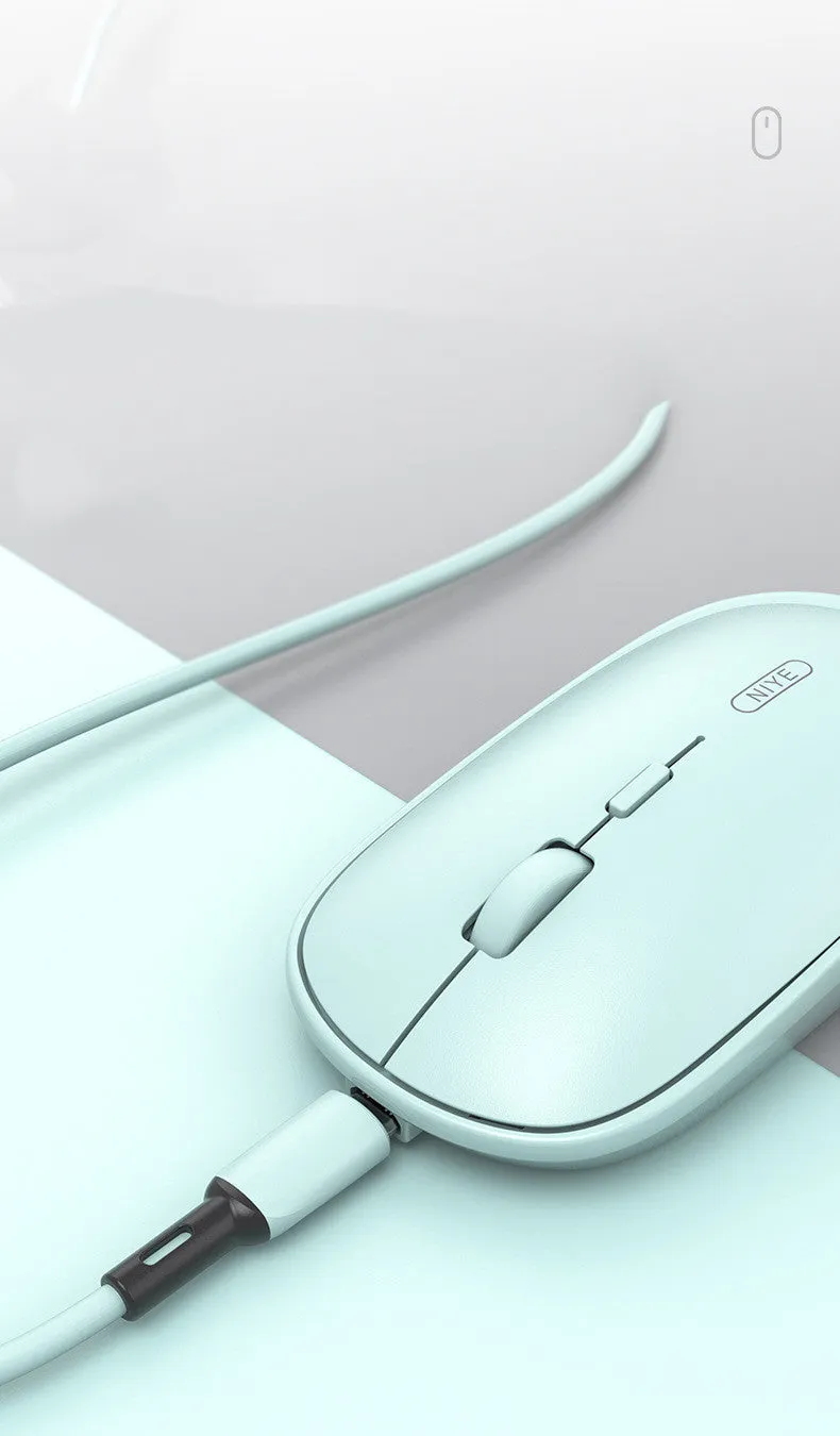 M900 rechargeable wireless mouse in black with USB receiver, 2.4GHz 1000dpi for laptop