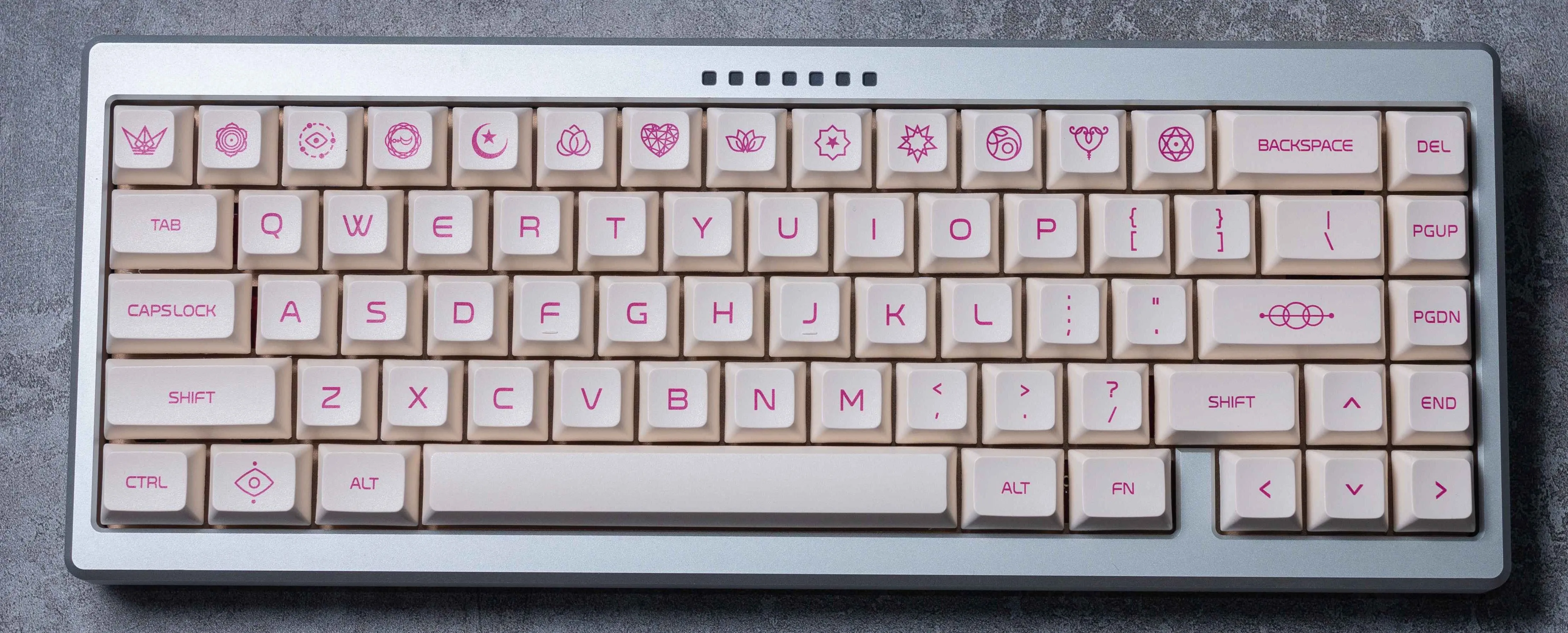 Ice Cream Macaroni Key Cap wireless USB keyboard with colourful keycaps, Ice Cream Cup design