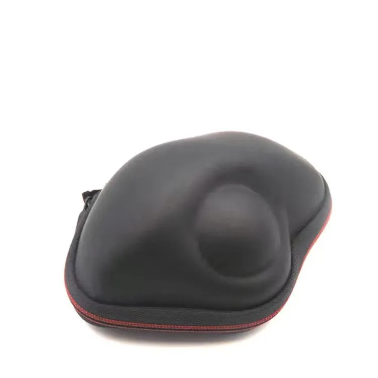 Black wireless trackball mouse with dual-mode 2.4G Bluetooth, rechargeable, luminous accent, 2400 DPI, 13x20x6cm