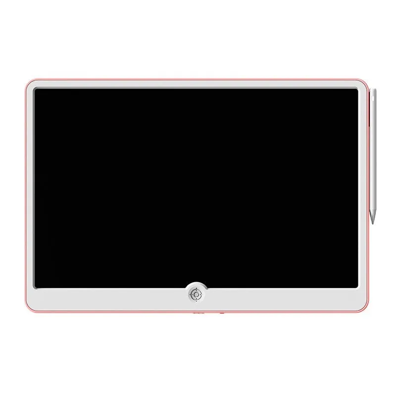 19-inch LCD children's drawing board with rechargeable battery in blue and white frame