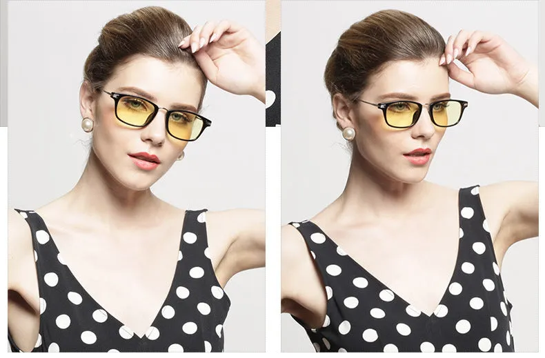 Anti blue light glasses with TR90 frame in Bright Black colour, full frame, unisex design