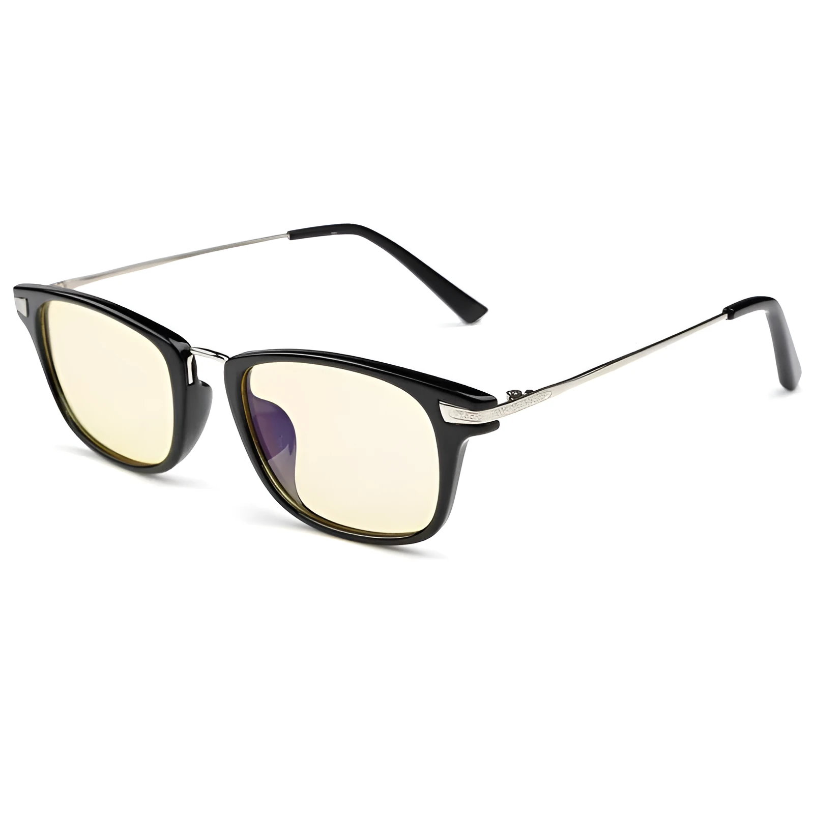 Anti blue light glasses with TR90 frame in Bright Black colour, full frame, unisex design