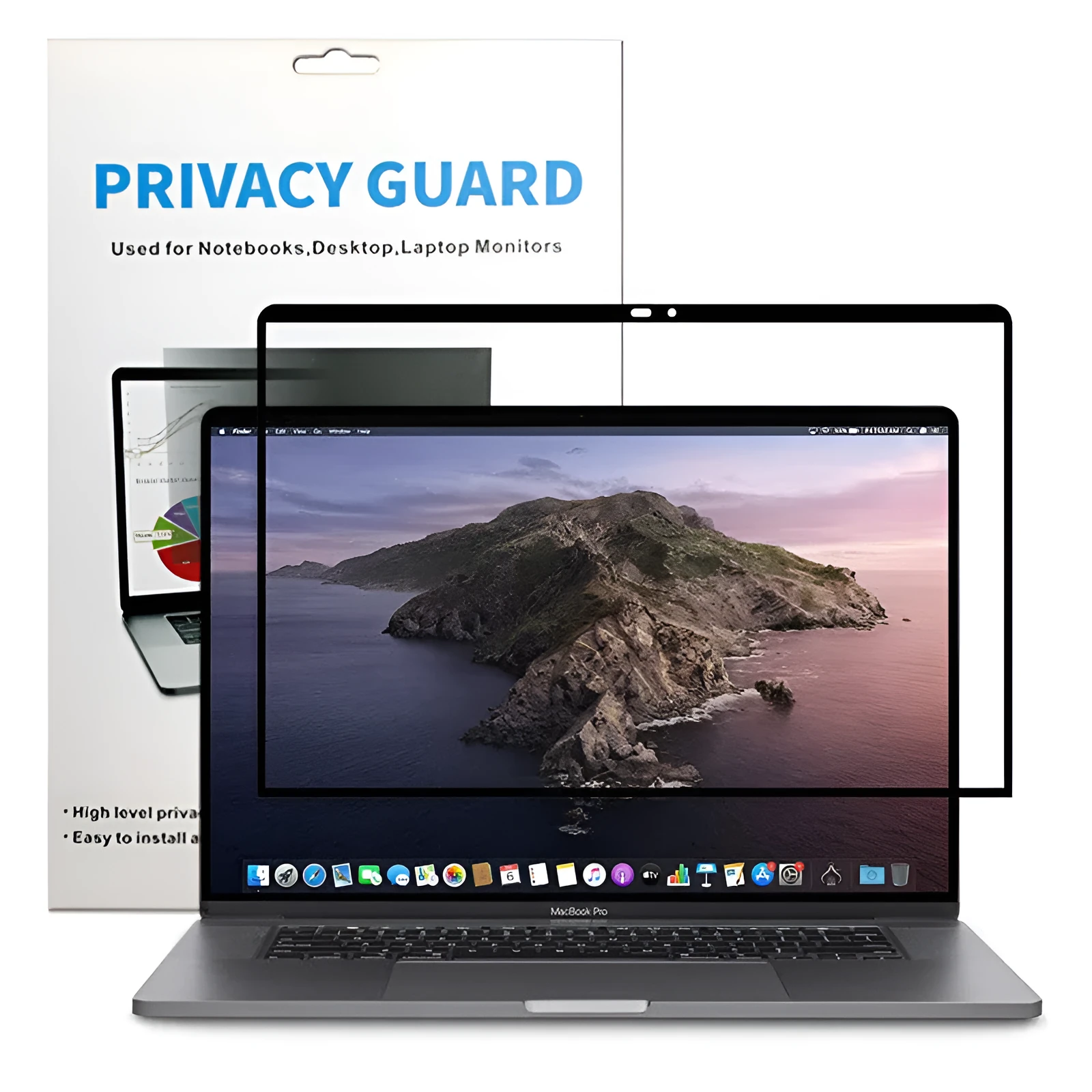 Anti-peeping privacy screen film for Apple MacBook Air 13.3 inch with PET material and non-marking frame glue