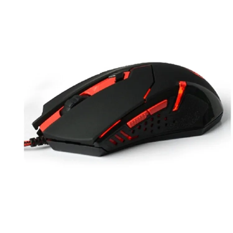 Red Dragon Spinal Shark USB wired gaming mouse black red with luminous effect