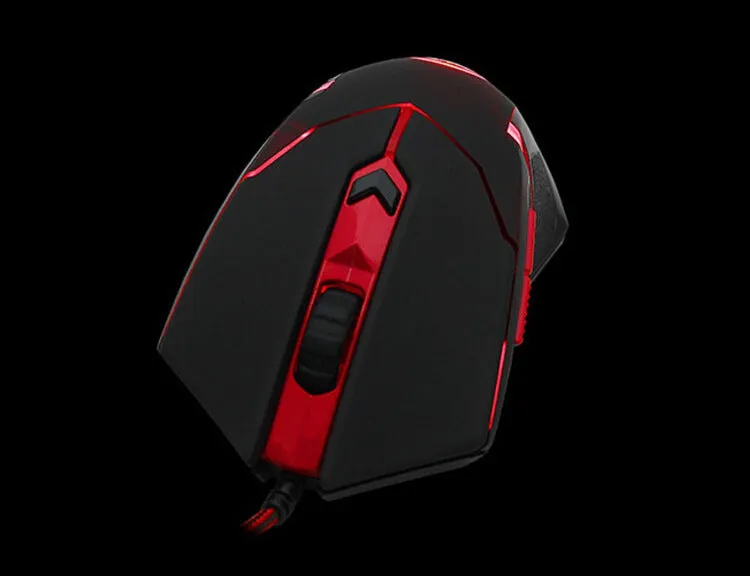 Red Dragon Spinal Shark USB wired gaming mouse black red with luminous effect