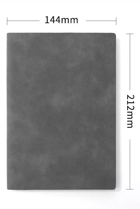 Soft noodle sheep buckle imitation leather notebook in A5 size with beige paper pages