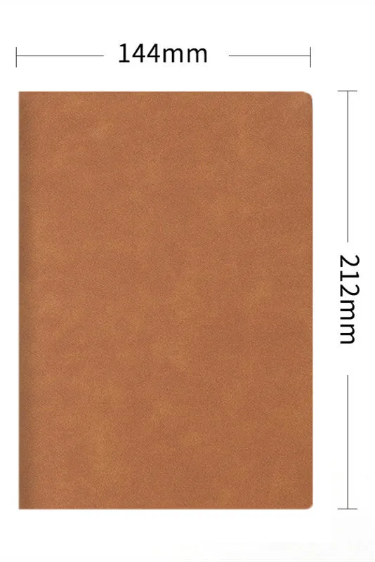 Soft noodle sheep buckle imitation leather notebook in A5 size with beige paper pages