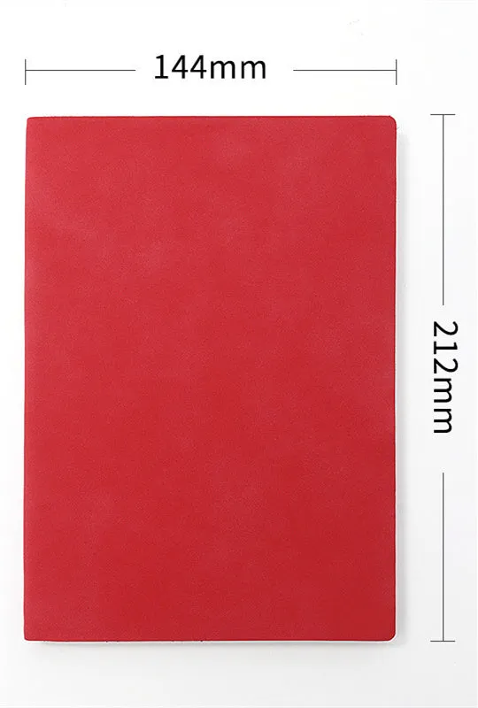 Soft noodle sheep buckle imitation leather notebook in A5 size with beige paper pages
