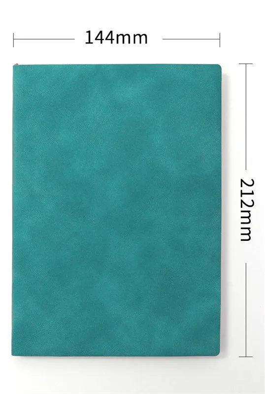 Soft noodle sheep buckle imitation leather notebook in A5 size with beige paper pages