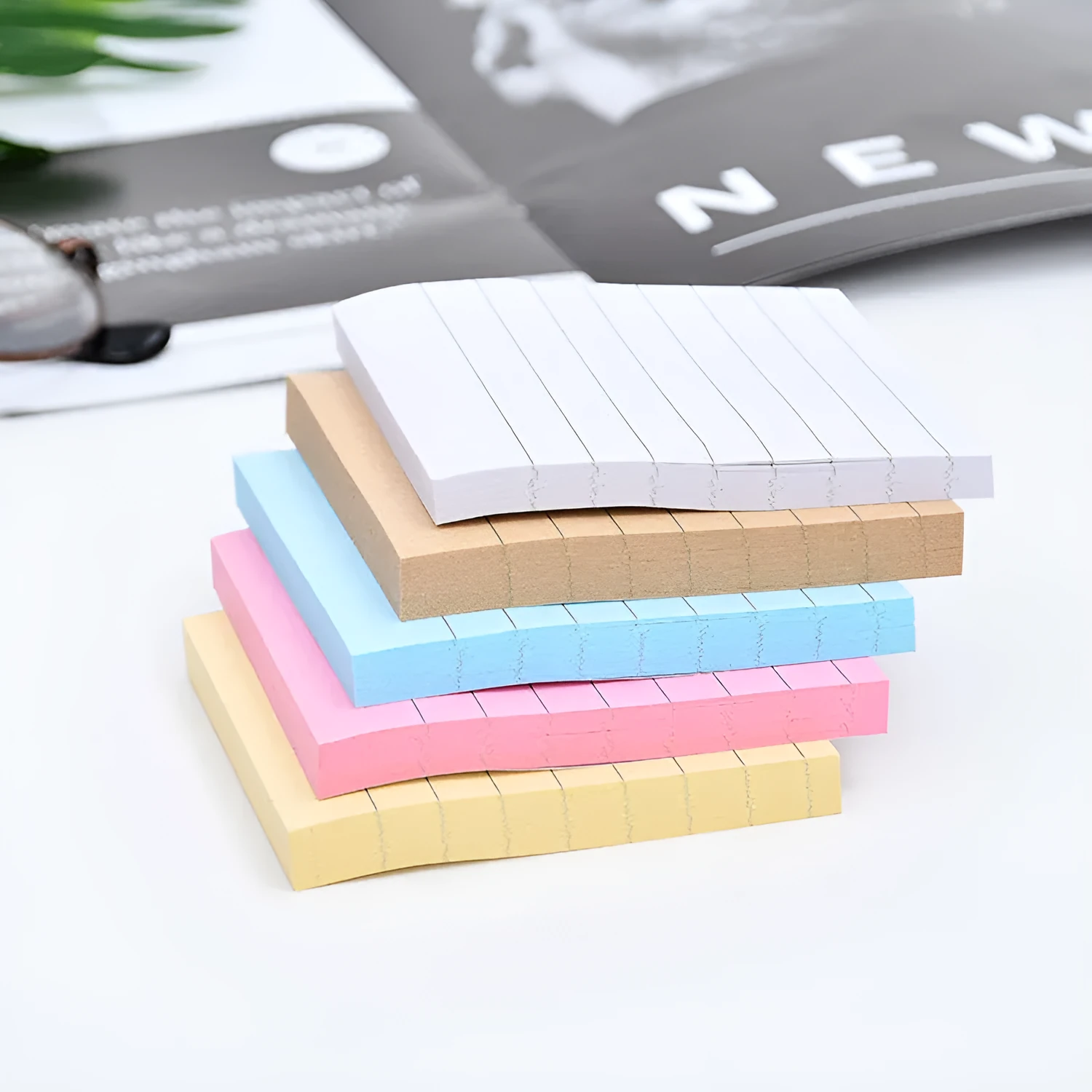 Ufficio di Cancelleria Solid Sticky Notes 7.5x7.5cm 100 sheets colour paper coffee grey white