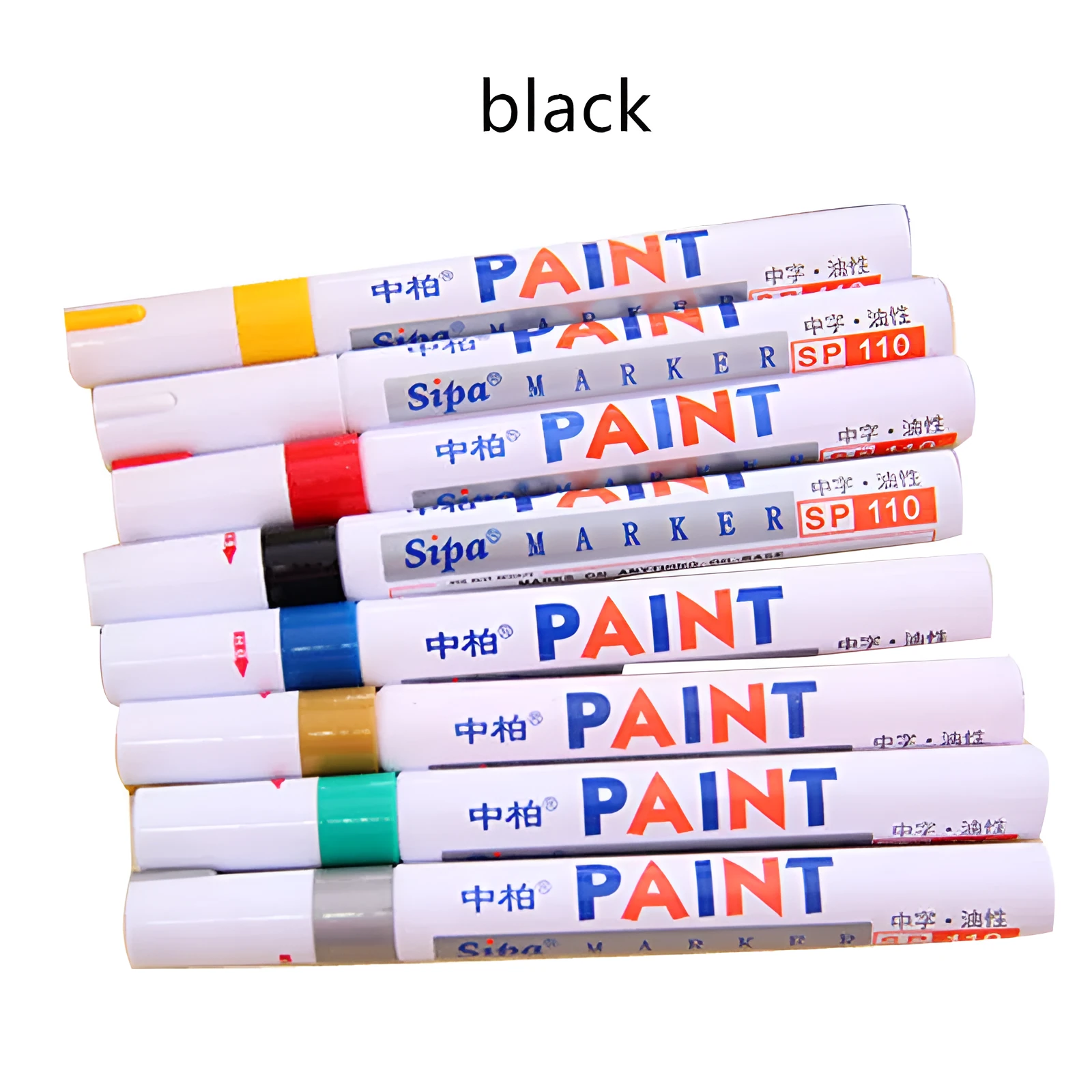 Bike touch-up paint pen in black with colour options for frame scratch repair