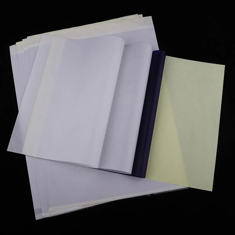 A4 tattoo transfer paper pack with transfer paste gel for creating clear tattoo stencils