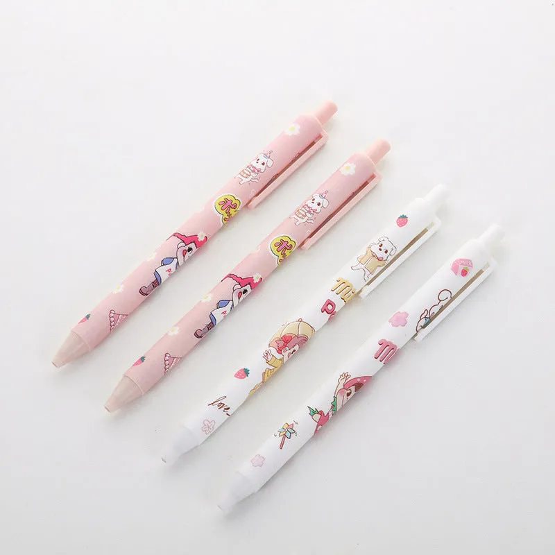 Push-type black gel pen with 0.5mm bullet tip, 14.7cm plastic body