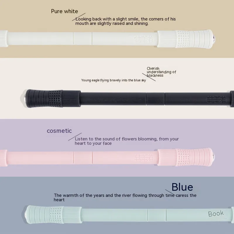 Polypropylene rotating training pen 22cm long with 1.6cm diameter in black with storage tube