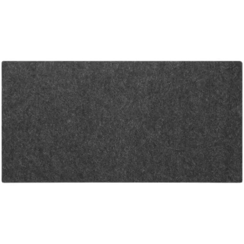 Black gray non-slip felt desk pad 80 cm by 40 cm with soft wool surface